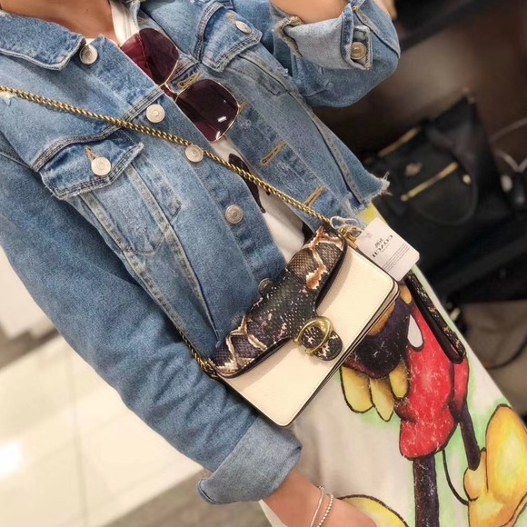 Coach Leather & Snakeskin Tabby Crossbody - Picture 5 of 5